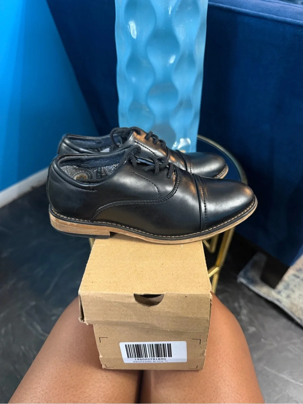 Classic Black Lace-Up Dress Shoes